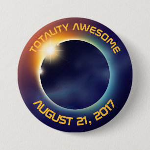 Solar Eclipse Astronomy 7.5 Cm Round Badge
