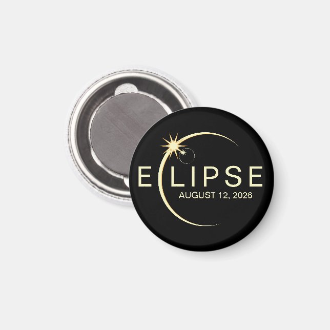 Solar Eclipse Astronomy Event 2026 Magnet (Front/Back)