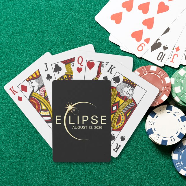 Solar Eclipse Astronomy Event 2026 Playing Cards (Solar Eclipse Astronomy Event 2026 Poker Cards)