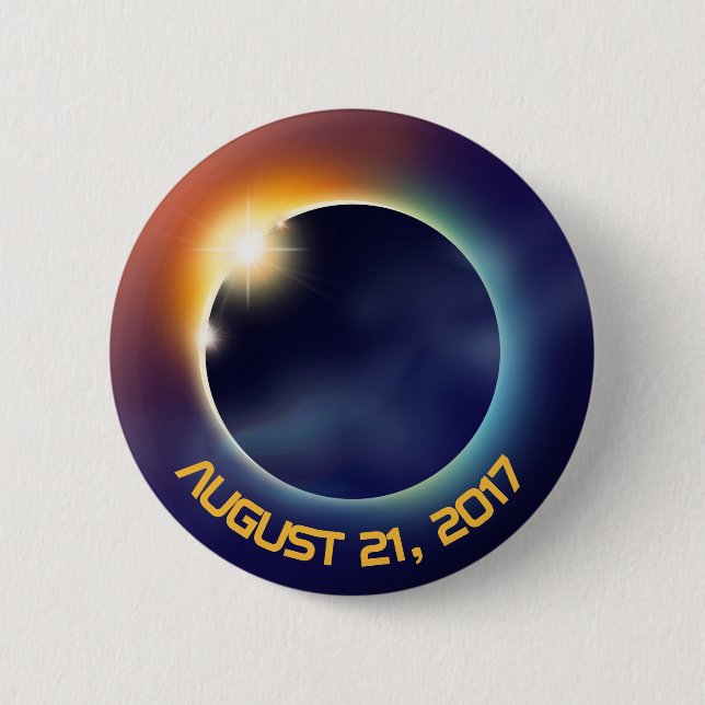 Solar Eclipse | Astronomy | Space 6 Cm Round Badge (Front)