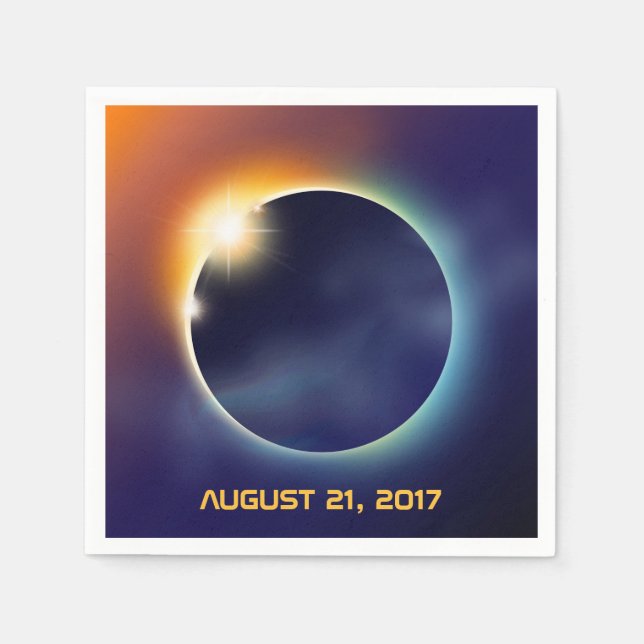 Solar Eclipse | Astronomy Star Party Napkin (Front)