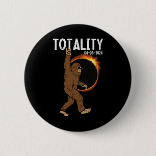 Solar Eclipse Bigfoot Rock Totality 04.08.2024 Men 6 Cm Round Badge