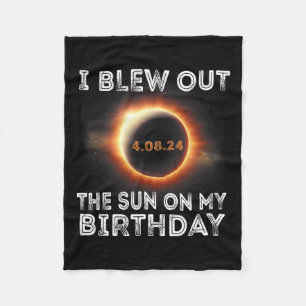 Solar Eclipse Birthday I Blew Out The Sun On My Bi Fleece Blanket