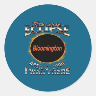 Solar Eclipse Bloomington Indiana There Classic Round Sticker