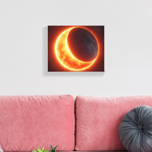 Solar Eclipse Canvas Print (Insitu(LivingRoom))