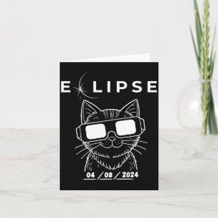 Solar Eclipse Cat Glasses Cat Design Card