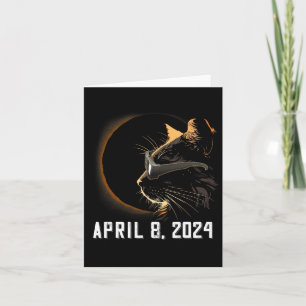 Solar Eclipse Cat Solar Eclipse Glasses Cat  Card