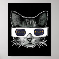 Solar Eclipse Cat Wearing Solar Eclipse Glasses 