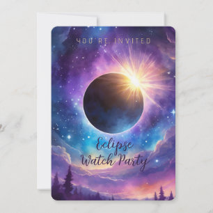 Solar Eclipse & Celestial Stars Cosmic Sky Invitation