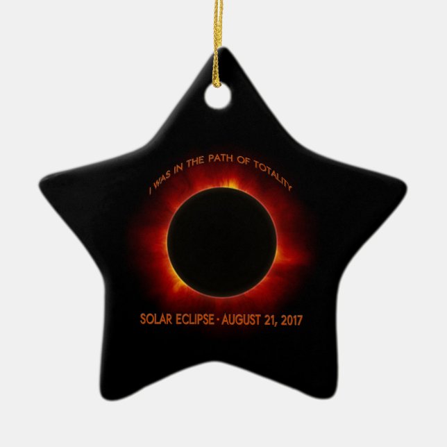 Solar Eclipse Ceramic Tree Decoration (Front)