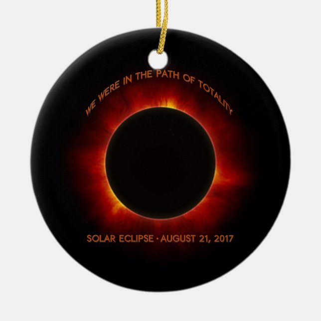Solar Eclipse Ceramic Tree Decoration (Front)