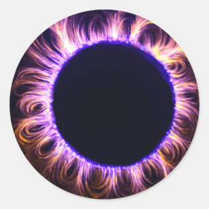 Solar eclipse  classic round sticker