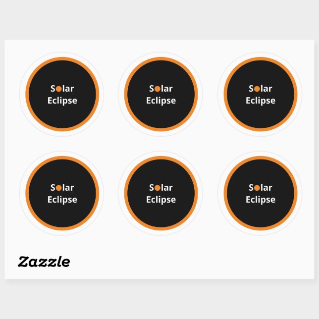Solar Eclipse  Classic Round Sticker (Sheet)