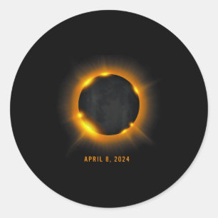 Solar Eclipse Classic Round Sticker