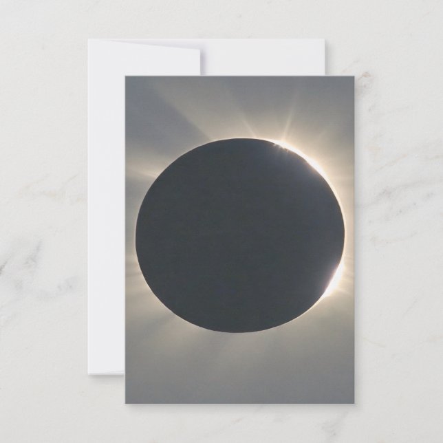 Solar Eclipse Closeup Thank You Card (Front)