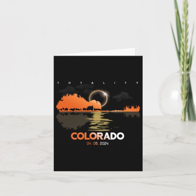 Solar Eclipse Colorado Guitar Totality  Card (Front)