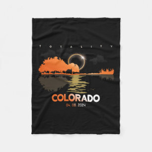 Solar Eclipse Colorado Guitar Totality  Fleece Blanket