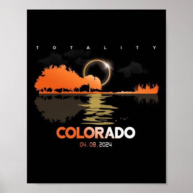 Solar Eclipse Colorado Guitar Totality  Poster (Front)