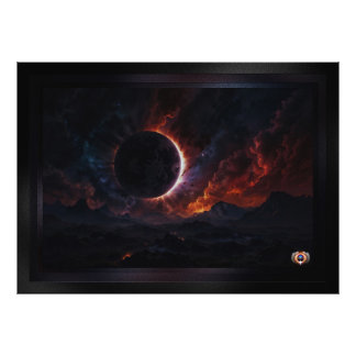 Solar Eclipse Cosmic Masterpiece Xzendor7 AI Art Photo Print
