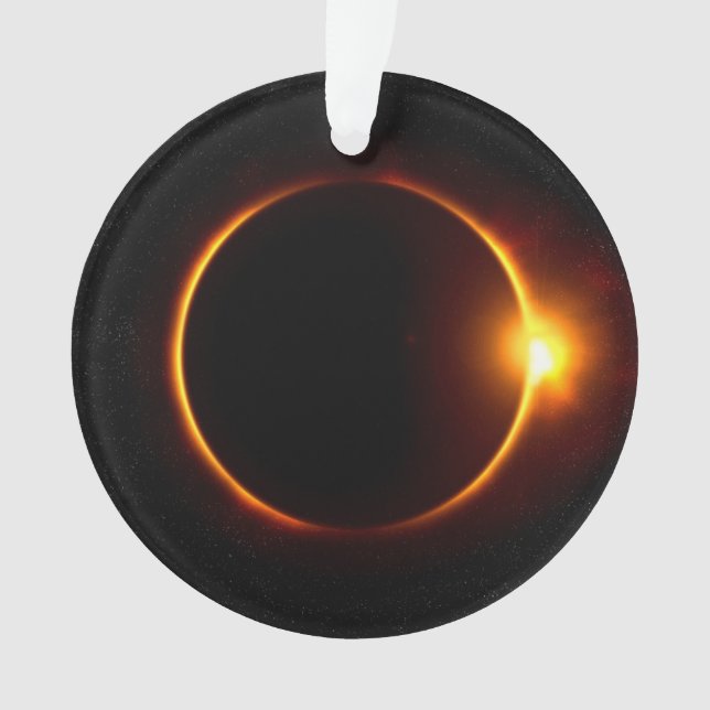 Solar Eclipse Dark Sun & Moon Ornament (Front)