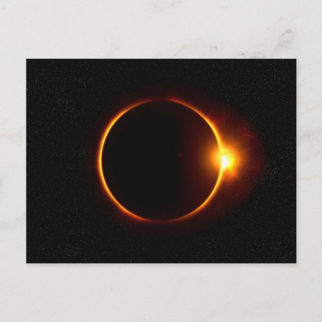 Solar Eclipse Dark Sun & Moon Postcard (Front)