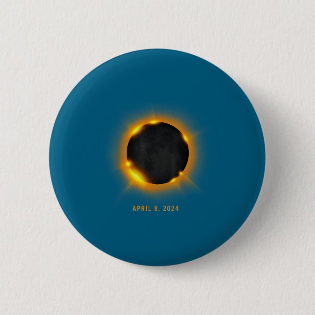 Solar Eclipse Design 6 Cm Round Badge (Front)