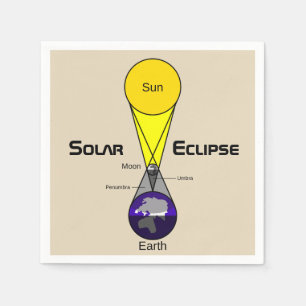 Solar Eclipse Diagram Napkin