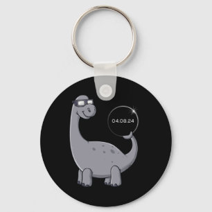 Solar Eclipse Dino 04.08.2024 Fun Toddler Boys Gir Key Ring