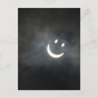 Solar Eclipse Face Postcard