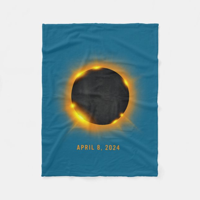 Solar Eclipse Fleece Blanket (Front)