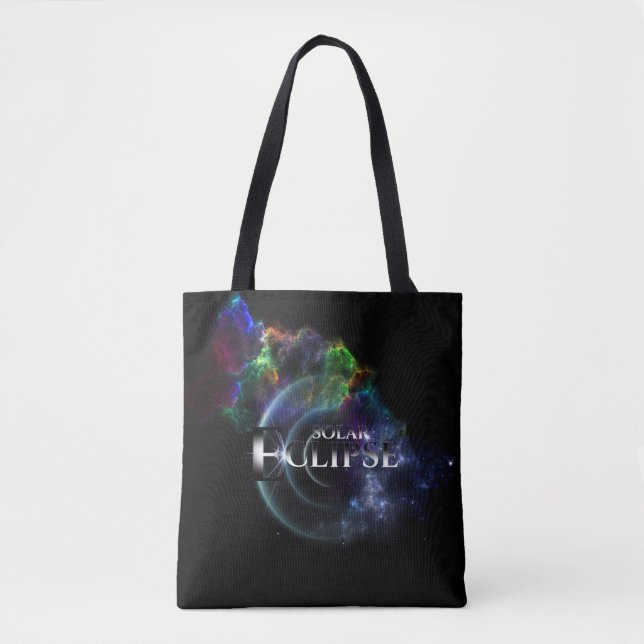 Solar Eclipse Fractal Art Spacescape Tote Bag (Front)