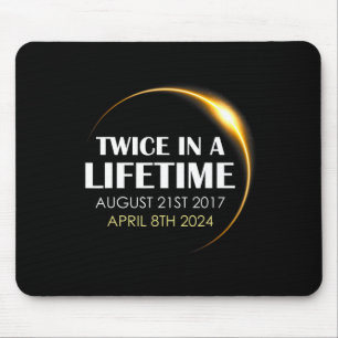 Solar Eclipse Fun Twice In Lifetime 2024 Solar Ecl Mouse Pad