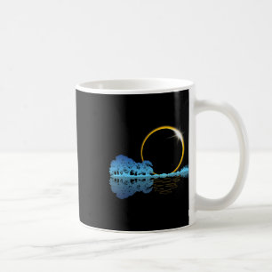 Solar Eclipse Guitar Nature Moon Retro Style Guita Coffee Mug