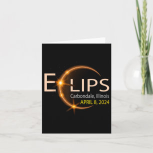 Solar Eclipse Illinois Carbondale Usa Totality Apr Card