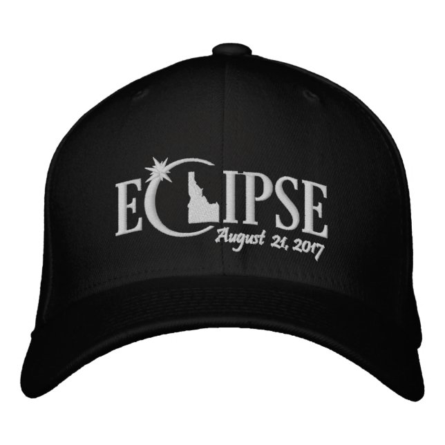 Solar Eclipse in Idaho - August 21, 2017 Embroidered Hat (Front)
