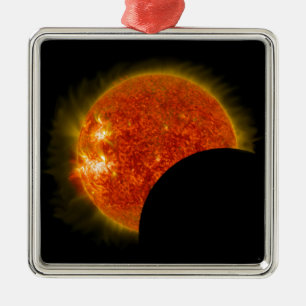 Solar Eclipse in Progress Metal Tree Decoration