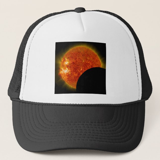 Solar Eclipse in Progress Trucker Hat (Front)