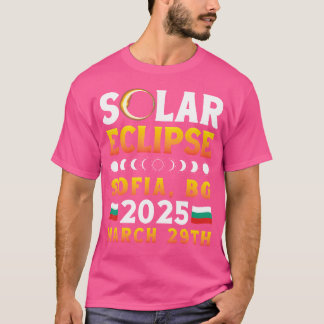 Solar Eclipse In Sofia Bg 2025 March 29Th Astronom T-Shirt