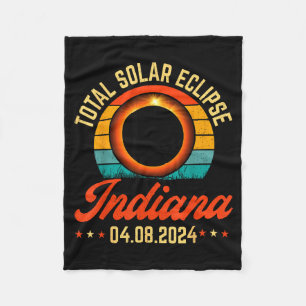 Solar Eclipse Indiana Total Solar Fleece Blanket