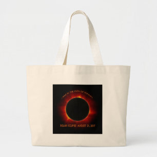 Solar Eclipse Large Tote Bag
