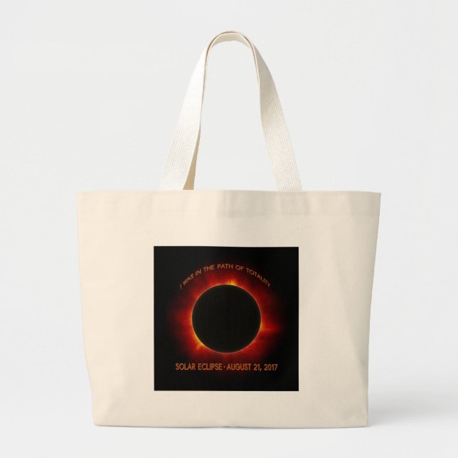 Solar Eclipse Large Tote Bag (Front)