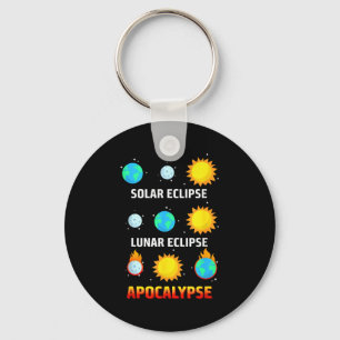 Solar Eclipse Lunar Eclipse Apocalypse Key Ring