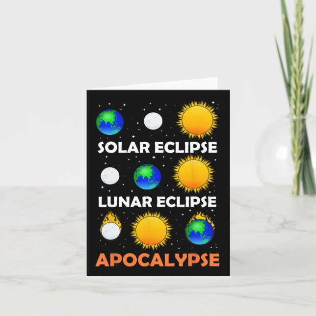 Solar Eclipse Lunar Science Teacher Space Eclipse  Card (Front)