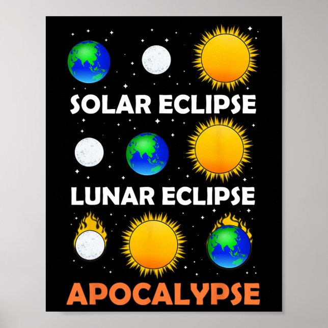 Solar Eclipse Lunar Science Teacher Space Eclipse  Poster (Front)