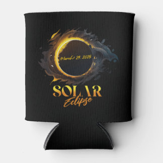 Solar Eclipse March 29 2025 Commemorative Can Cooler