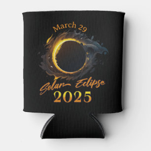 Solar Eclipse March 29 2025 Commemorative Can Cooler