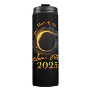 Solar Eclipse March 29 2025 Commemorative Thermal Tumbler
