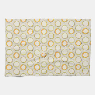 Solar Eclipse Mid-Century Modern - Black lines Tea Towel
