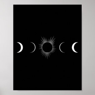 Solar Eclipse Moon Phases Totality  Poster