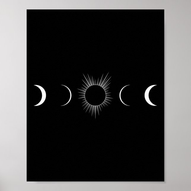 Solar Eclipse Moon Phases Totality  Poster (Front)